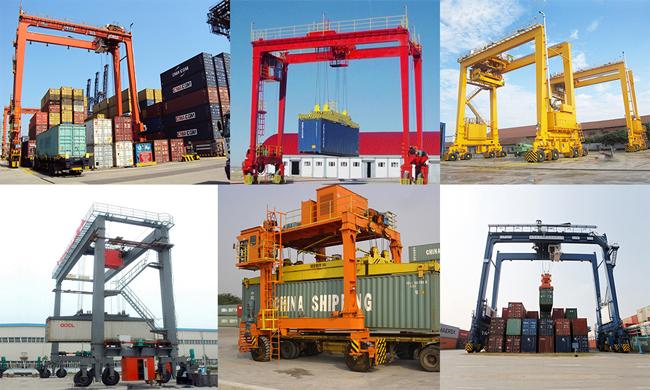 RTG Mobile Gantry Crane Customized Design For Lifting 20ft~40ft ...