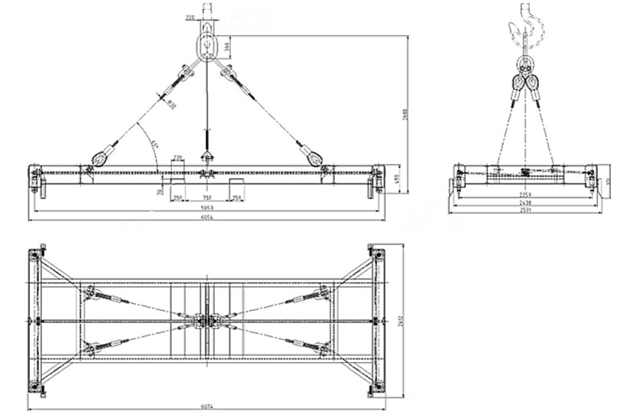 SGS 40ft 20ft Semi Automatic Container Spreader