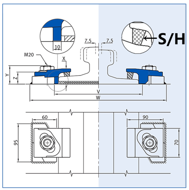 Flexible Forged Steel Welded Crane Rail Clips Self Locking For Railway ...