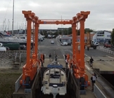5-15m Lifting Mobile Boat Hoist Crane Single Or Double Beam Diesel Engine Powered