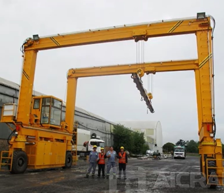 10-1000ton Rtg Rubber Tyred Gantry Cranes 21m Lifting Height