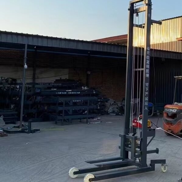 Hydraulic 300kg Manual Straddle Stacker Self Loading Portable
