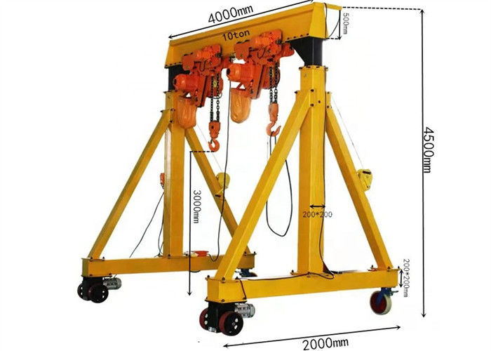 11m/Min Hydraulic Lift Heavy Duty Gantry Crane 10 Ton