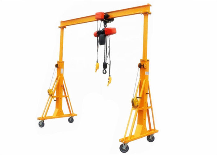 Mobile Adjustable Workshop Portal Gantry Crane 2.6m To 3.8m Lifting Height