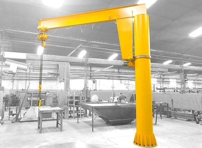 Rotating Jib Crane Hoist Floor Mounted Customized Outreach 2~10m 1000~5000kg