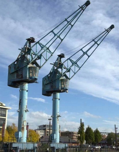 Dockside Marine Floating Crane Customized For Shipyard