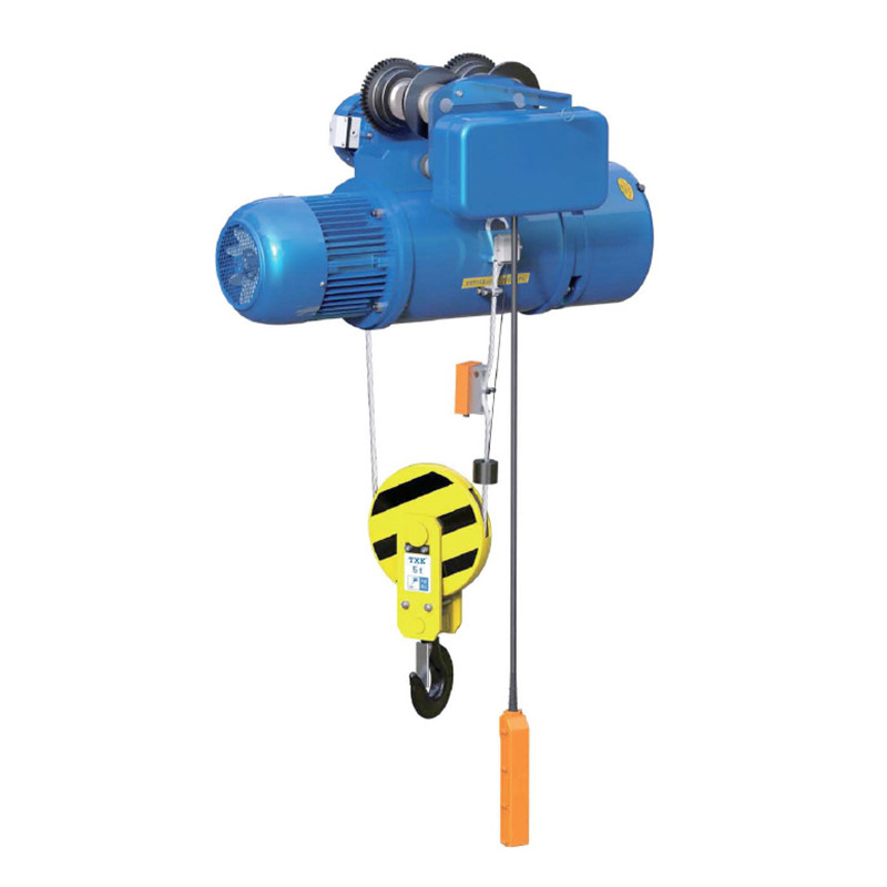 Warehouse Blue CD MD Electric Wire Rope Hoists 3 Ton 500kg