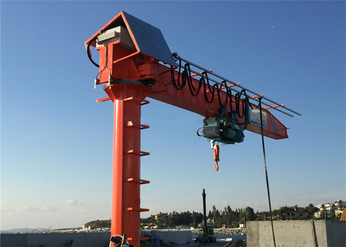 Marine Electric Hoist Column Swing Boat Jib Crane 360 Degree