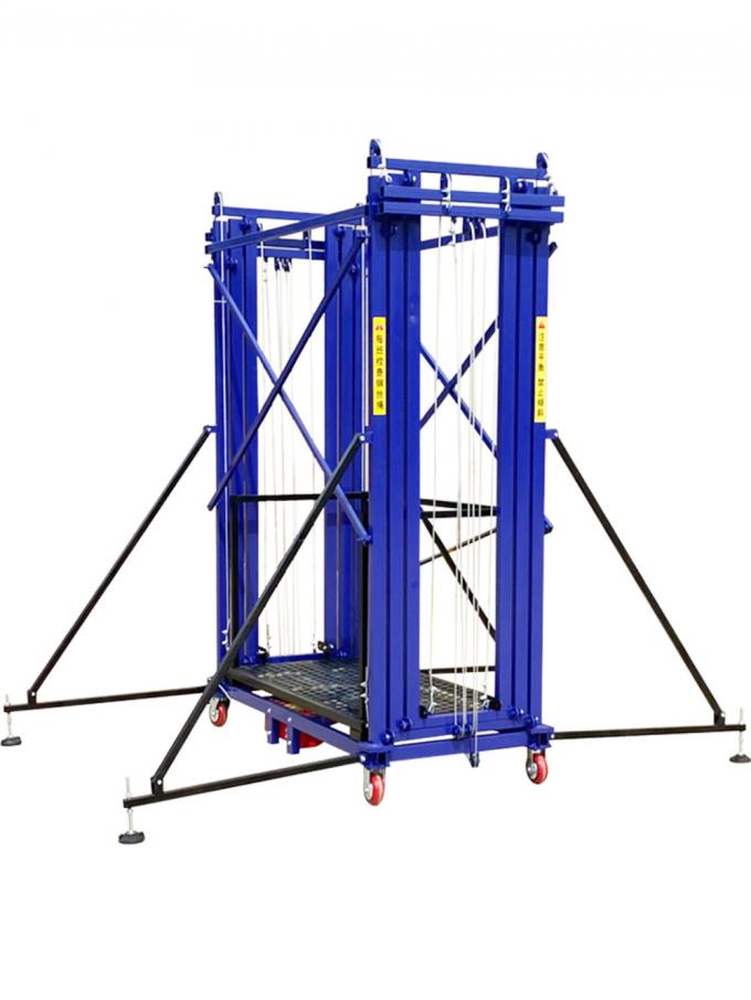 Scaffolding Module Lift Construction 4 Legs Scaffold Material Lift 500kg Loading Capacity